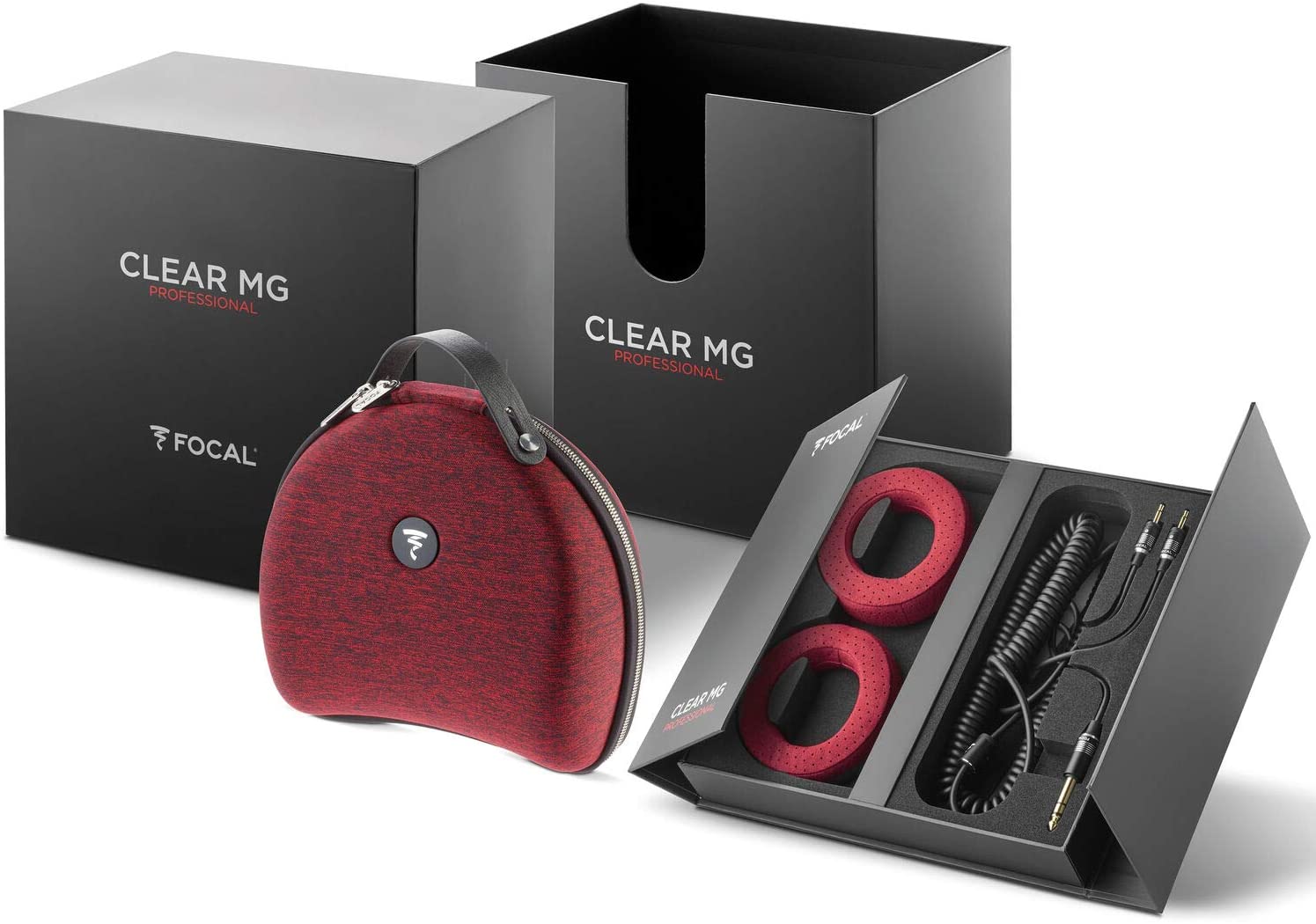 Focal Clear Mg Professional Circum-aural Open-Back Headphones, Black